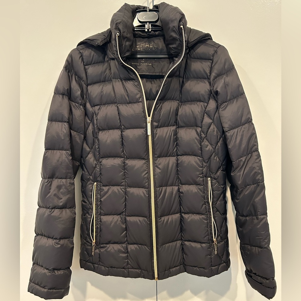 Michael Kors Lightweight Packable Down Jacket - XS, black